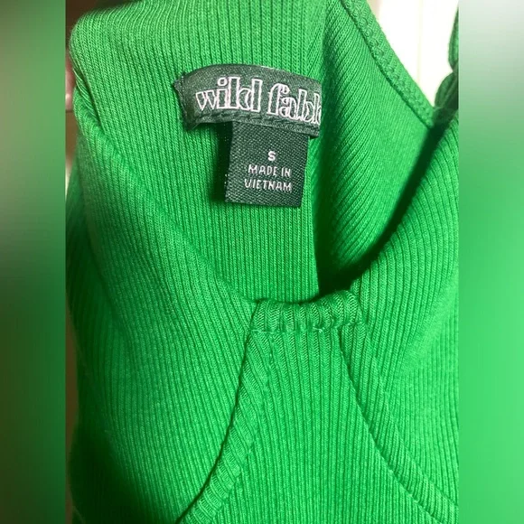 Green Knit Ribbed Mini Dress - Picture 6 of 7